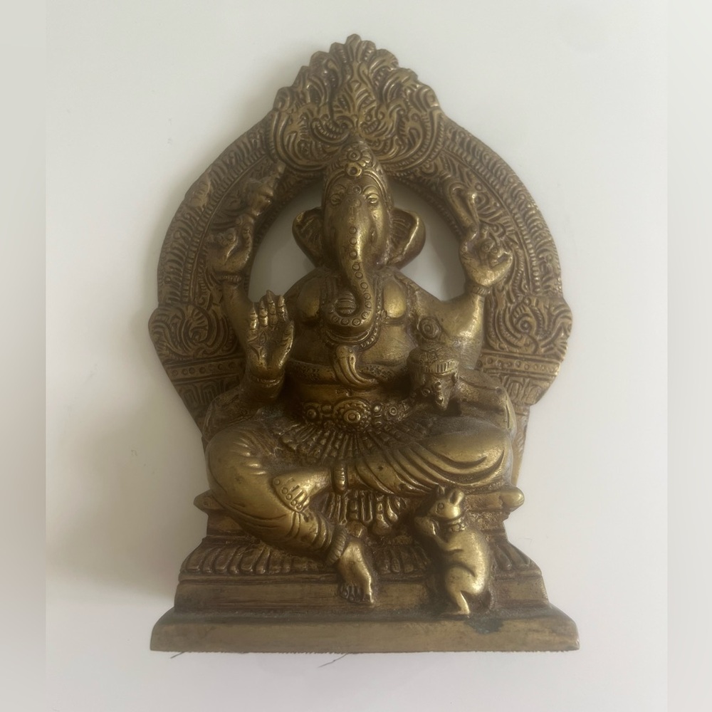 Ganesha Vintage Brass decor statue
